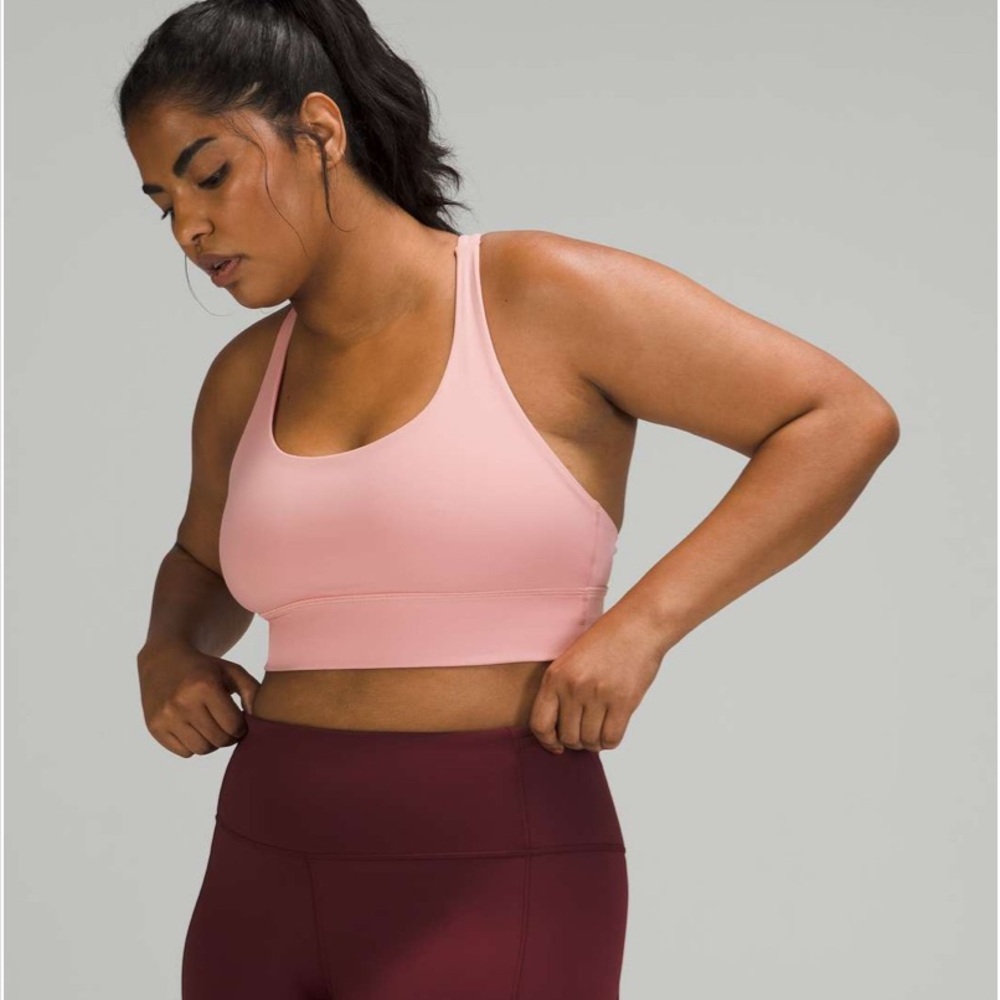 Lululemon Energy Bra Long Line *Medium Support, B–D Cup
Pink Puff